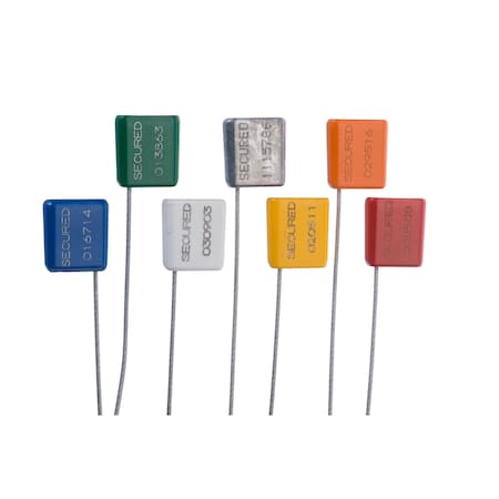 Dickey Mfg Co Sentry Cable Seal, Red 1 in x 12 in, Laser Etched, Stock, PK100 50301A01-1C